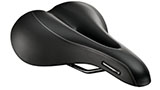 Wide bike saddle