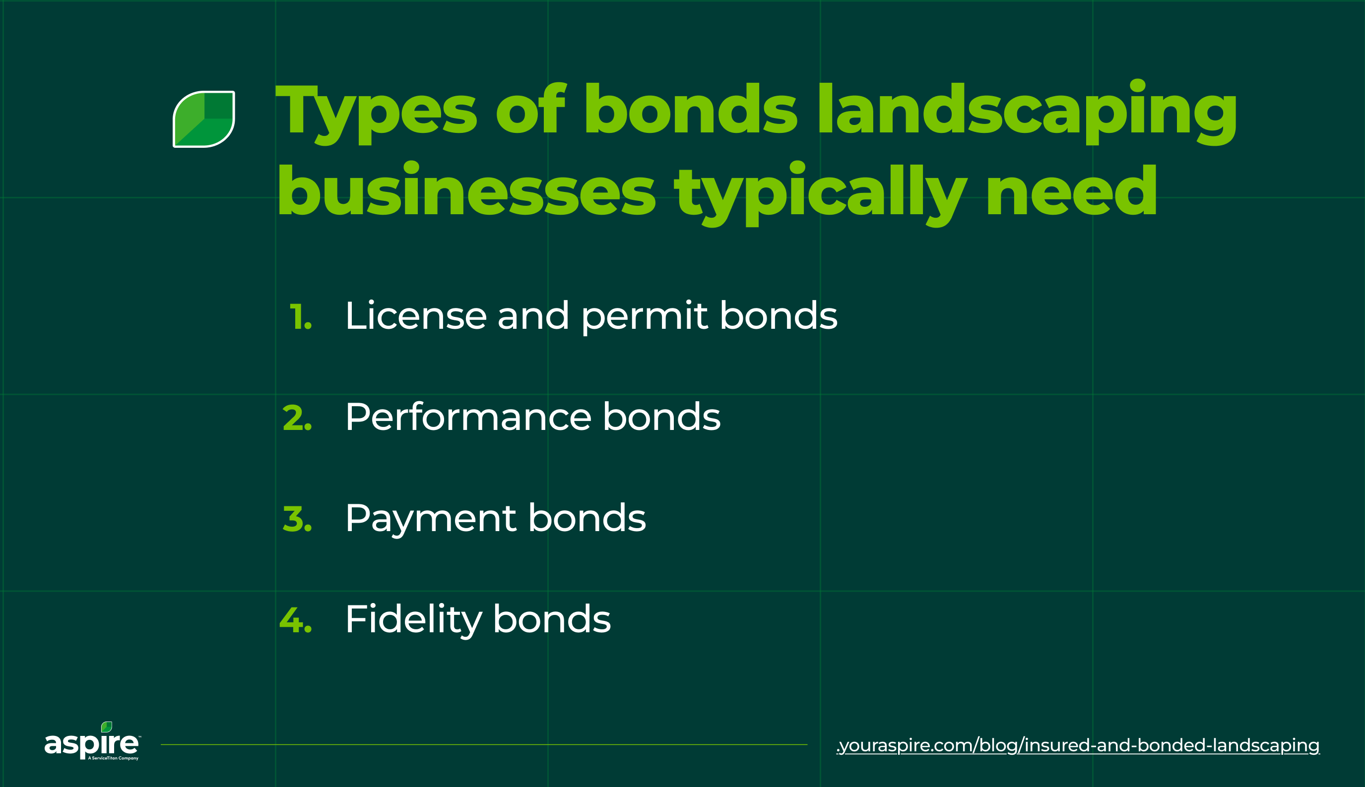 Types of bonds lawn care businesses typically need