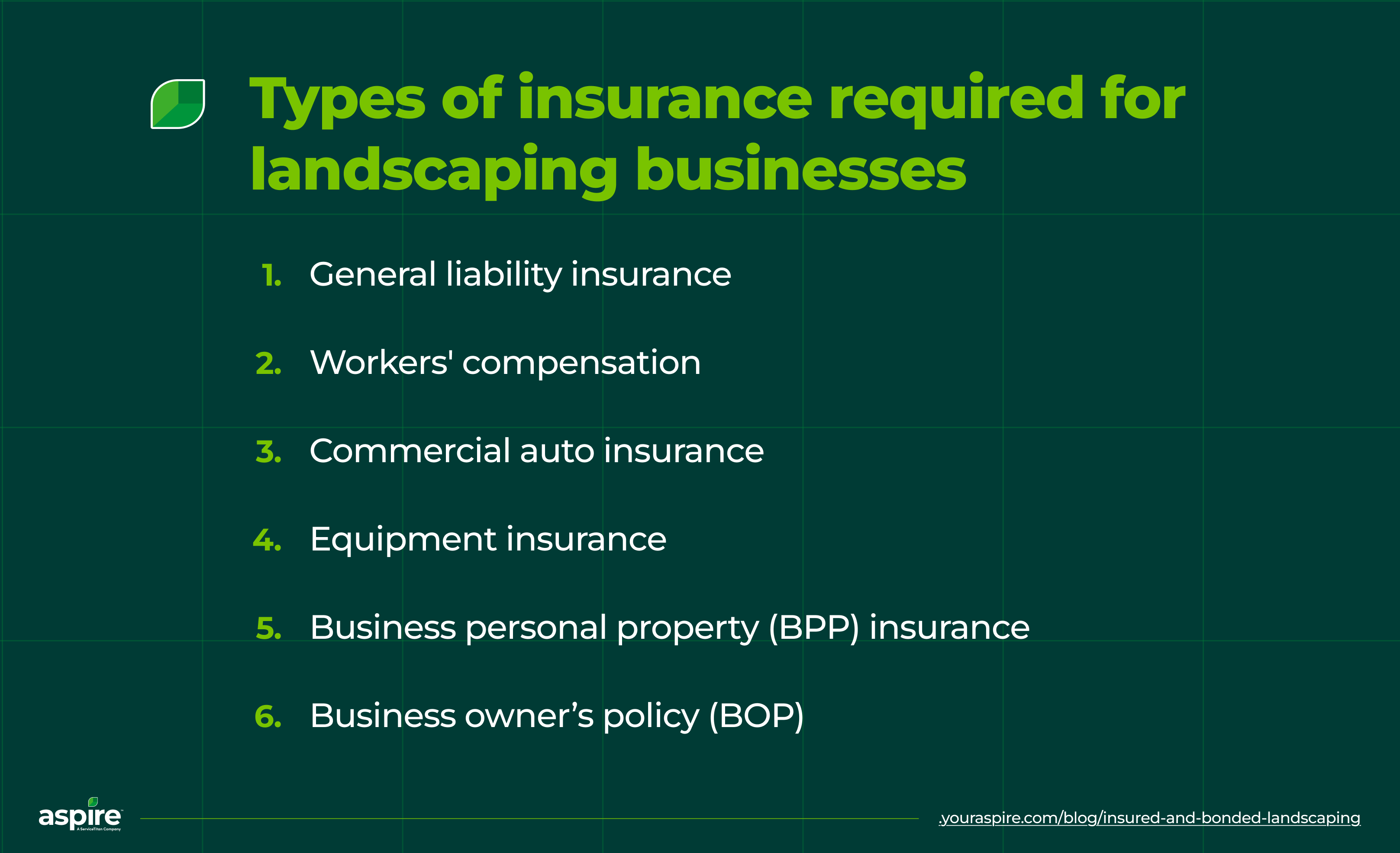 Types of insurance required for landscaping businesses