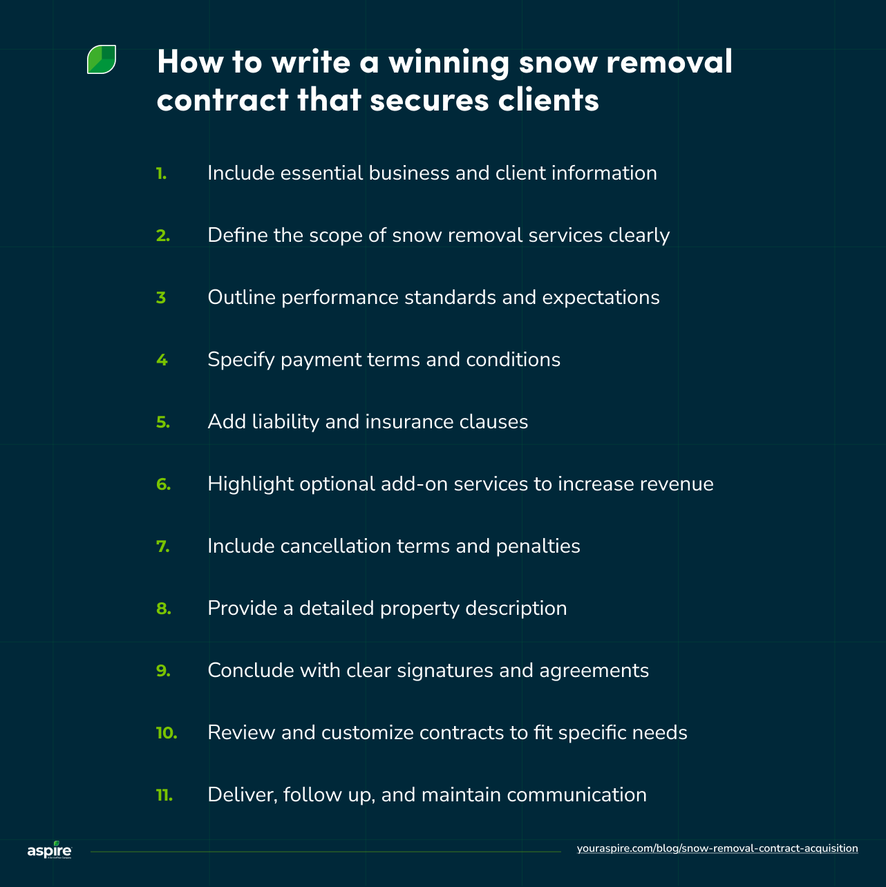 How to write a winning snow removal contract that secures clients