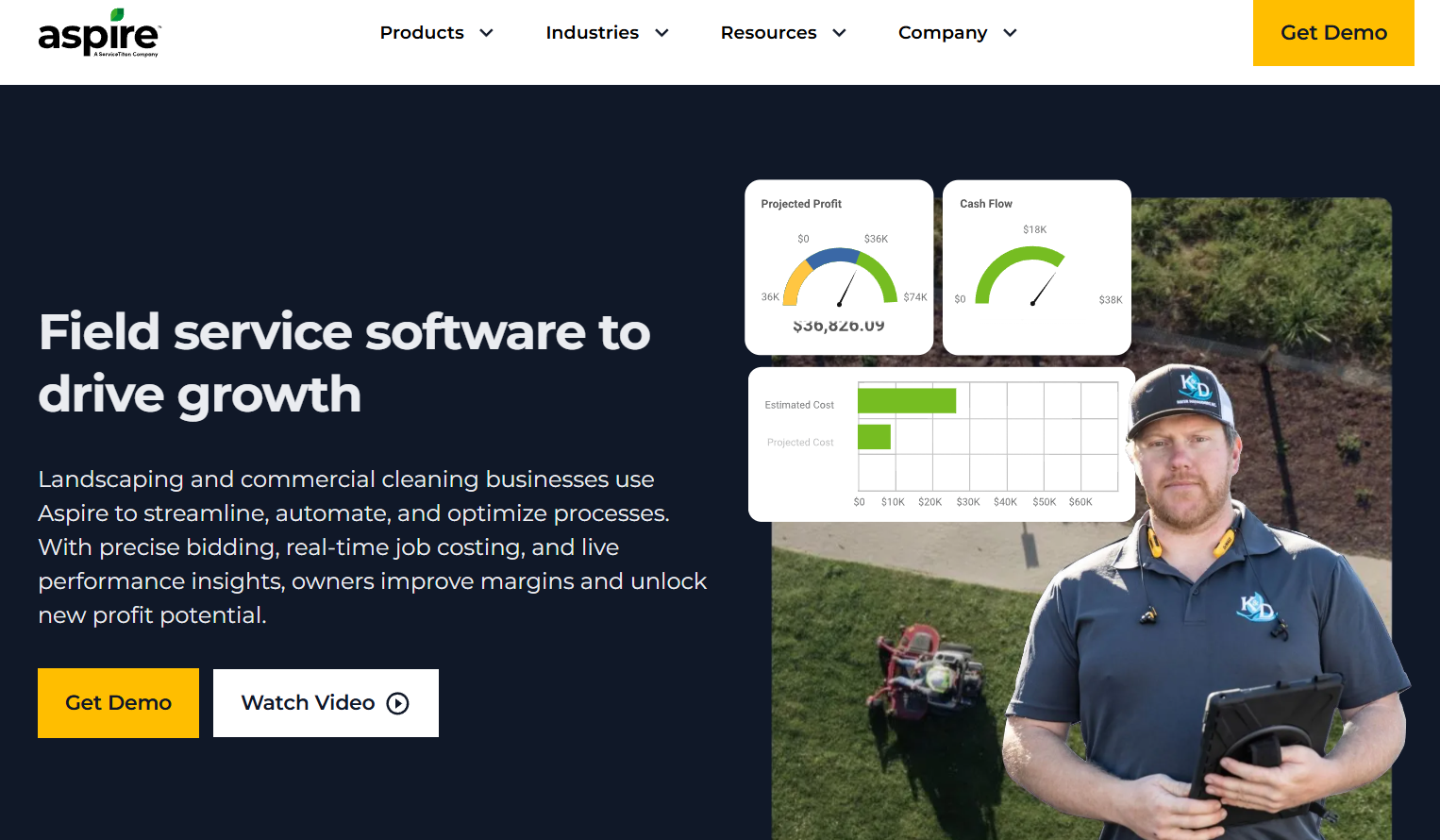Aspire homepage