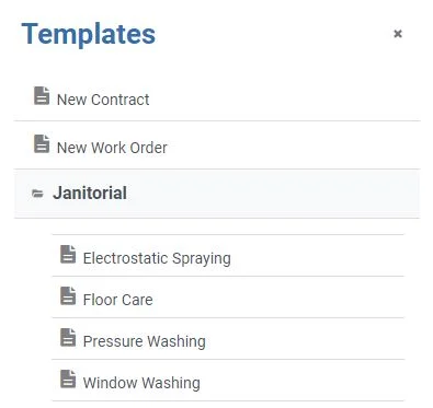 Janitorial Template Screen Shot