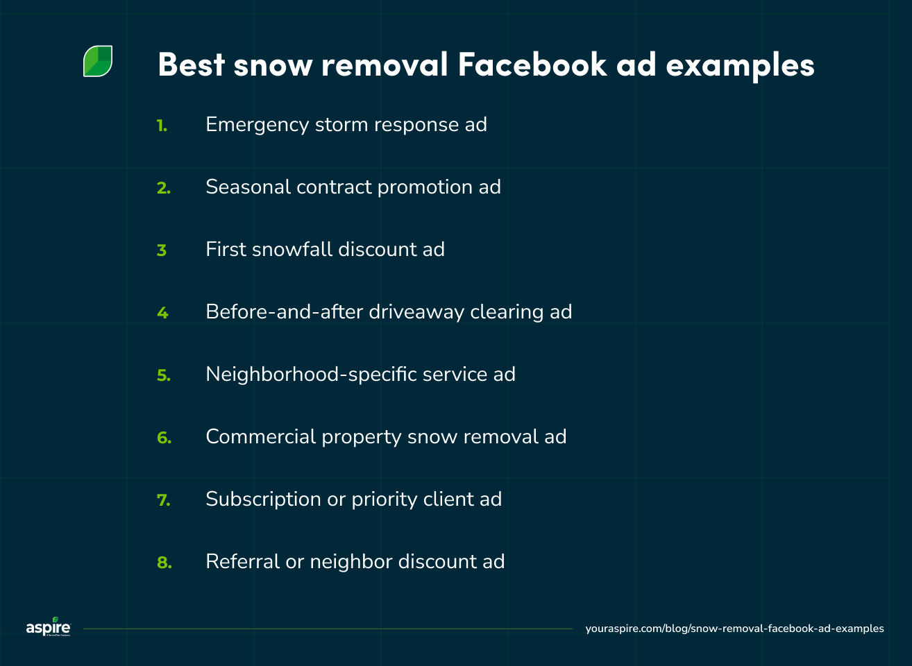Best snow removal Facebook ad examples