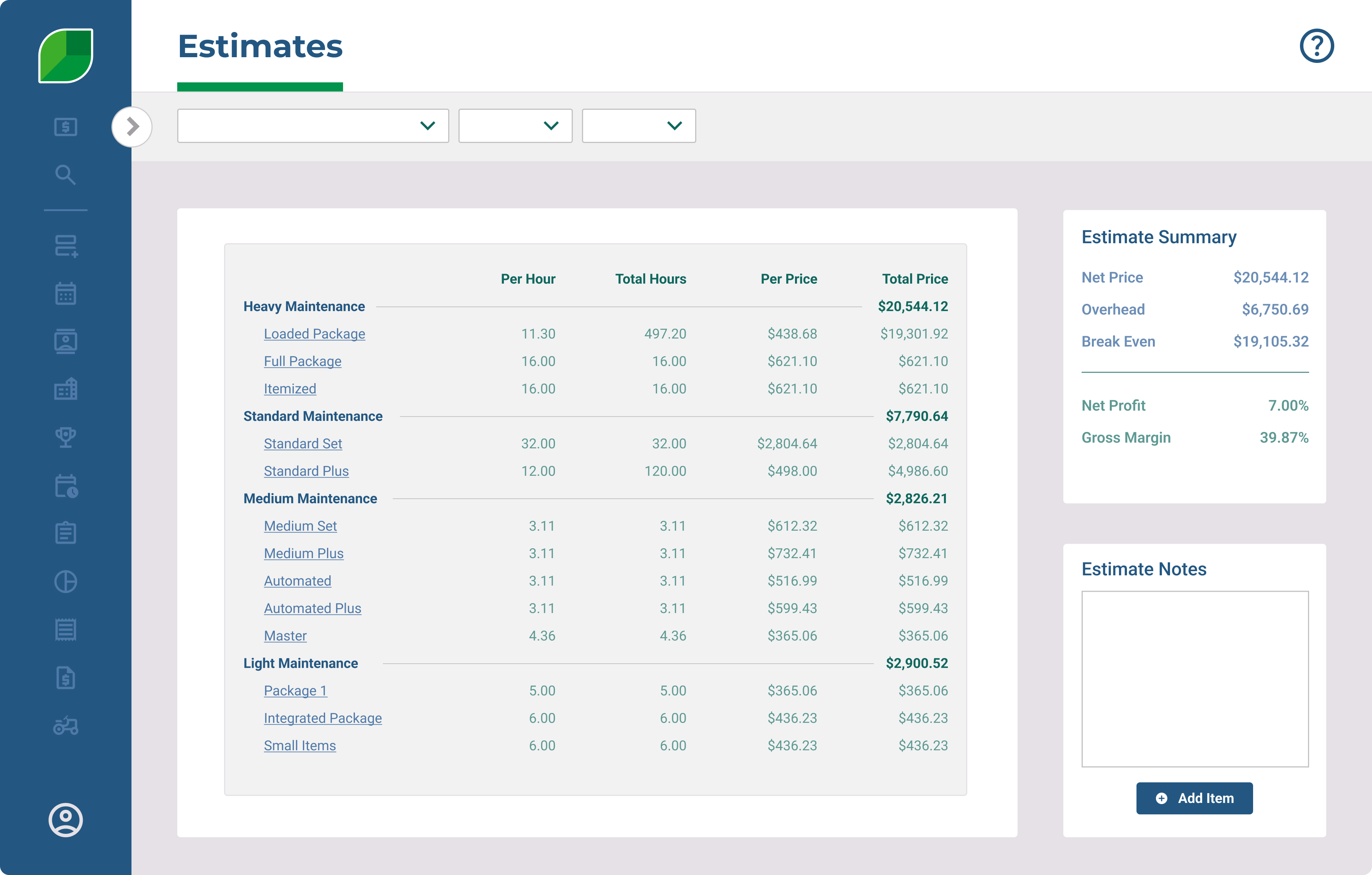 Estimating - Accurate Estimates  > Product Illustration (2024 Update)