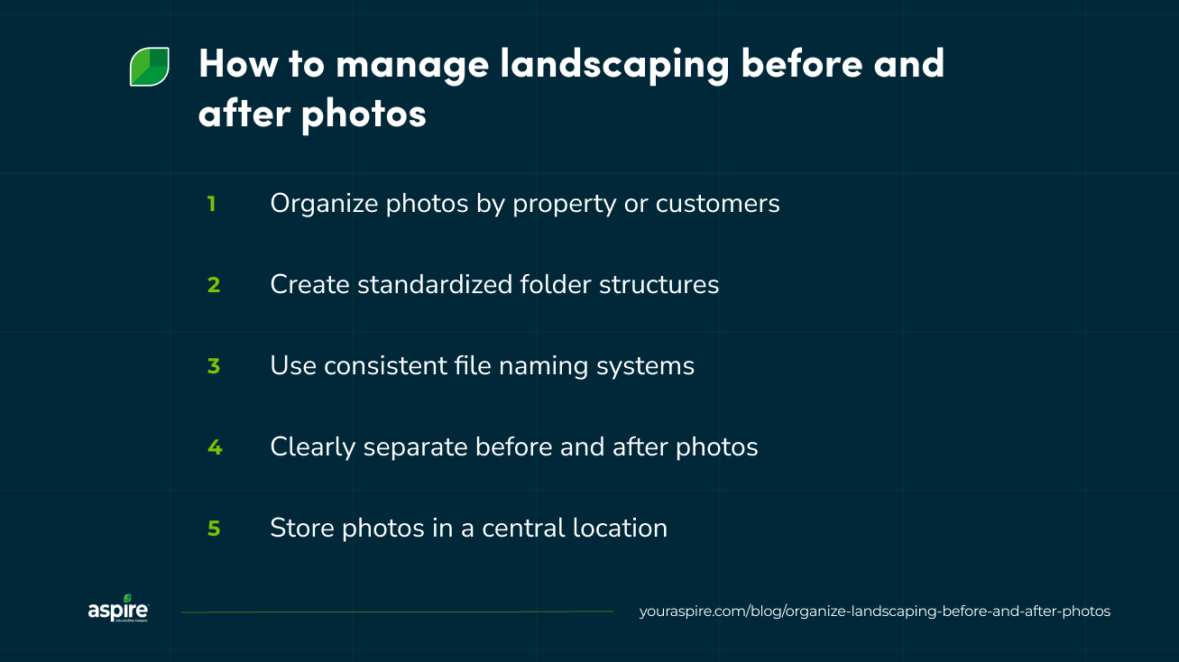 How to manage landscaping before and after photos