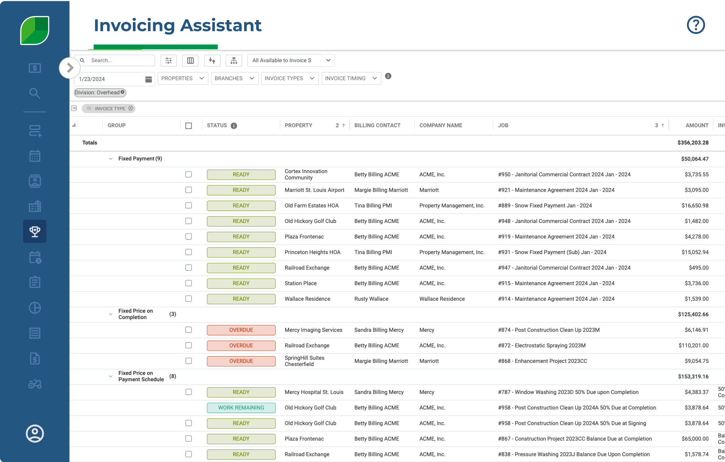 Aspire Invoicing Assistant