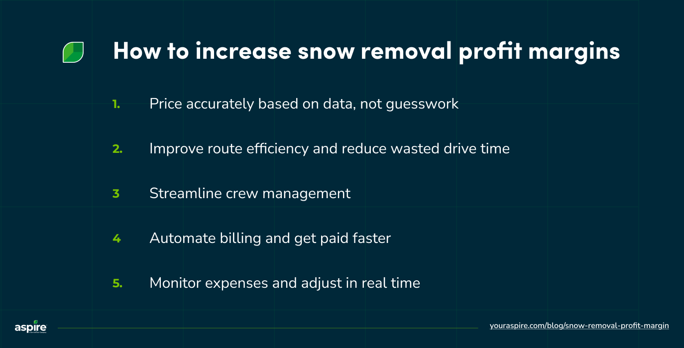  How to increase snow removal profit margins