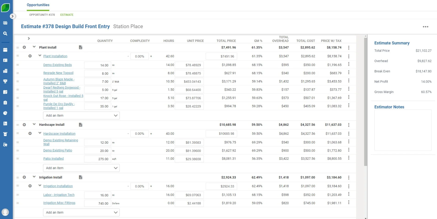 Aspire s estimating feature