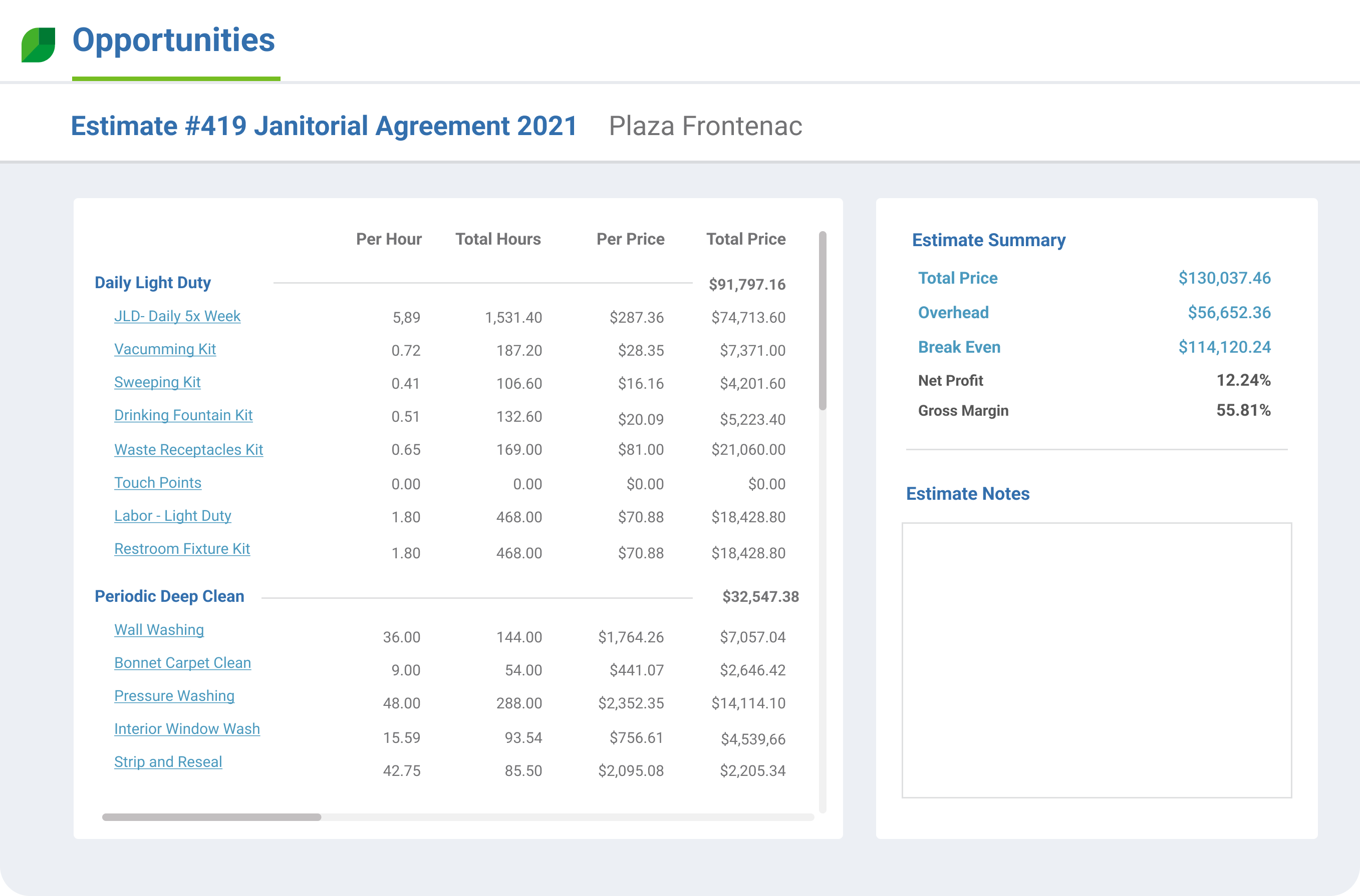 Product | Main | Switchback - Aspire > Estimating