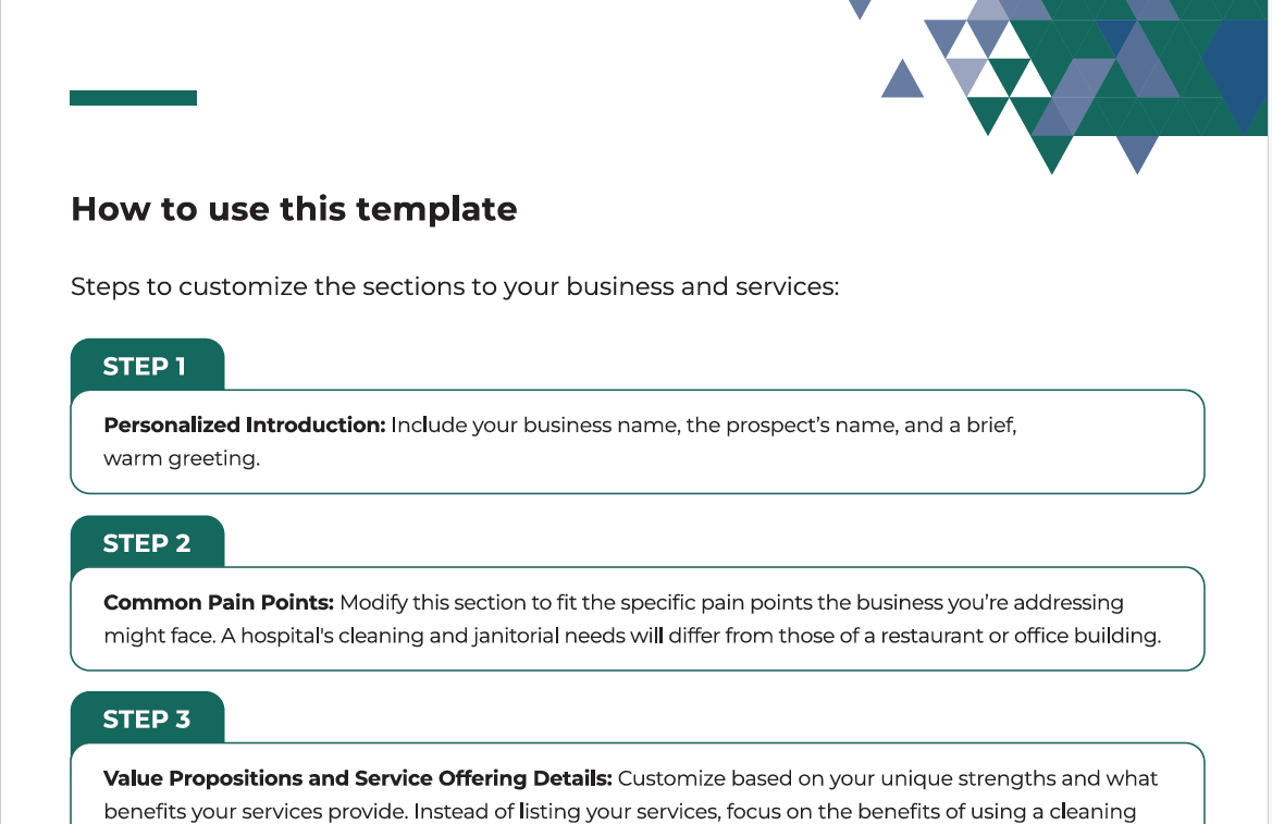 Cleaning Business Sales Template | Screenshot 2