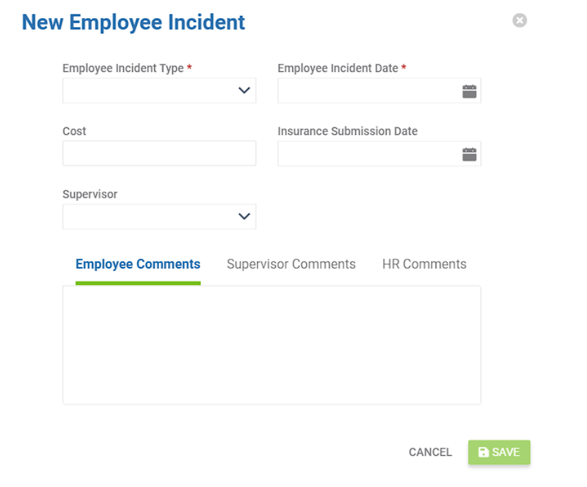 Aspire's incident reporting features