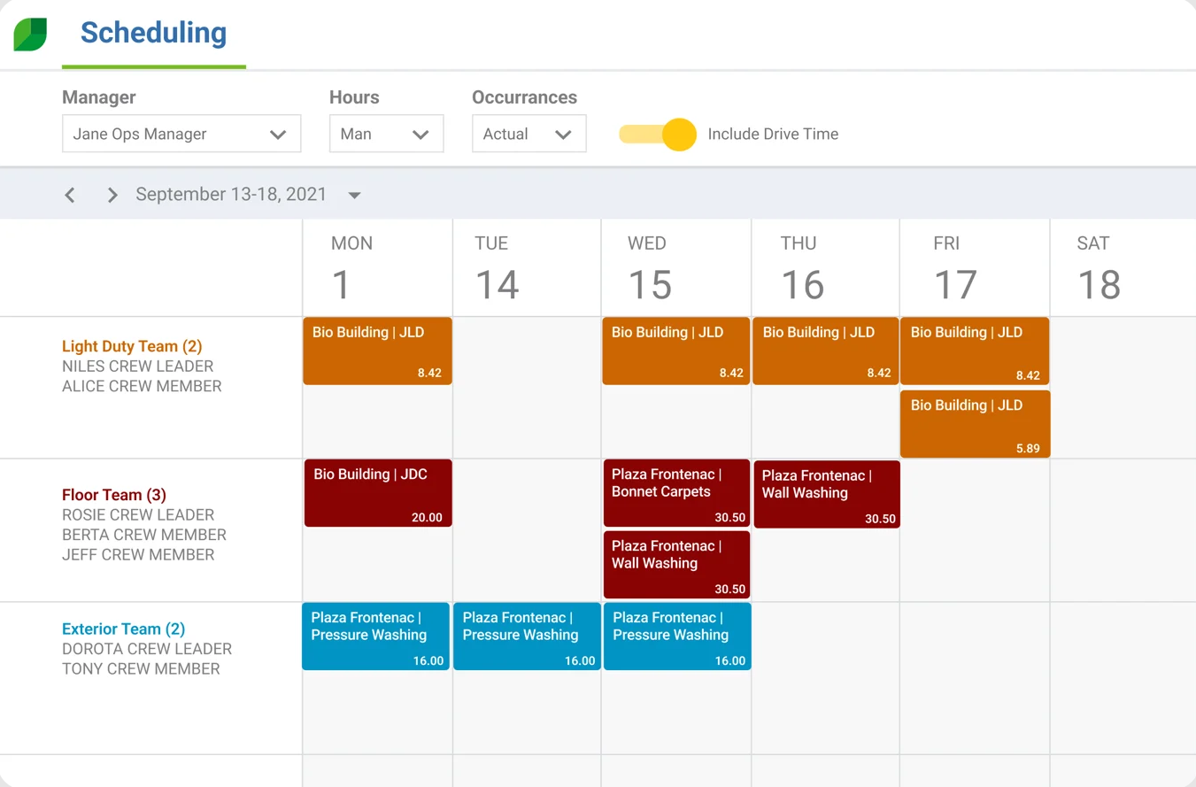 Scheduling feature