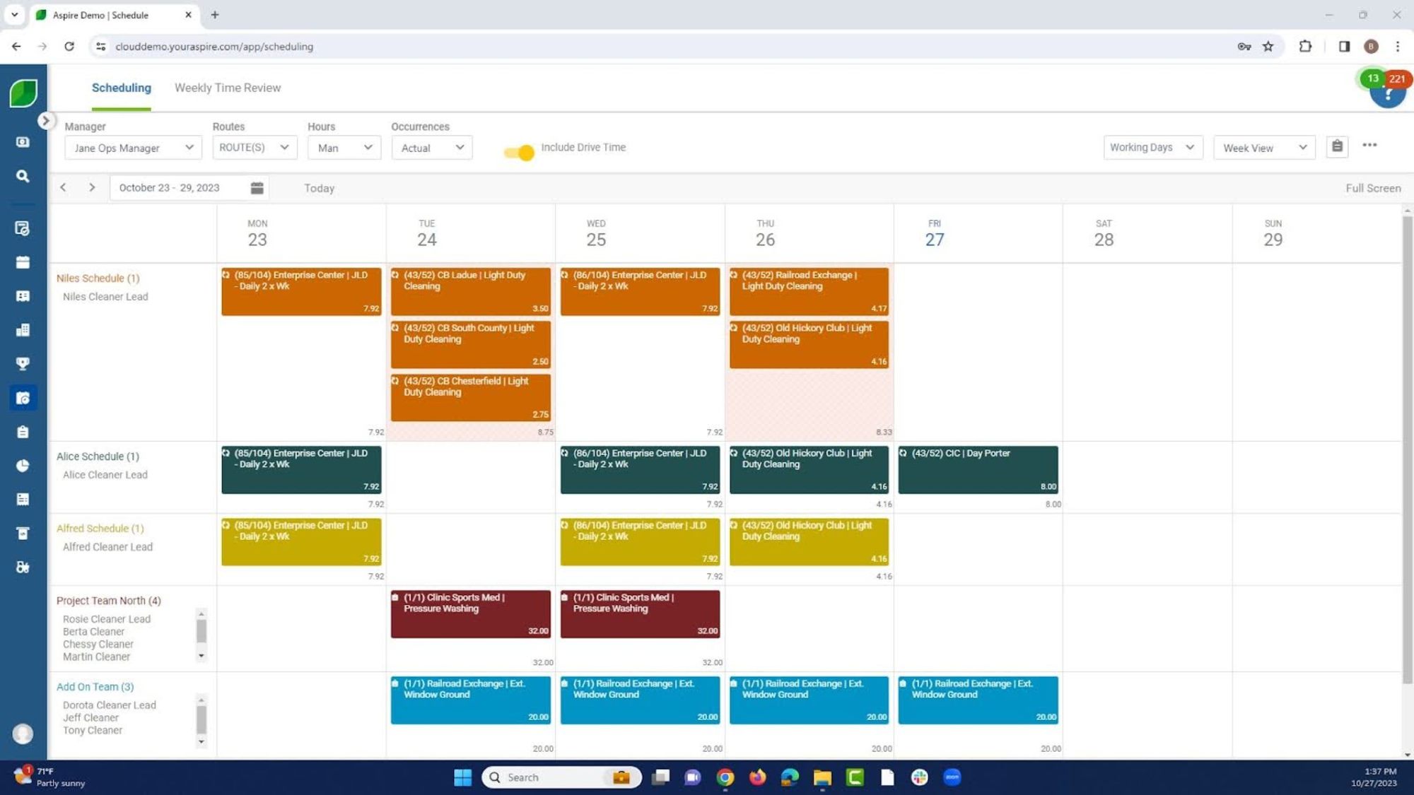 Aspire landscaping software scheduling open graph