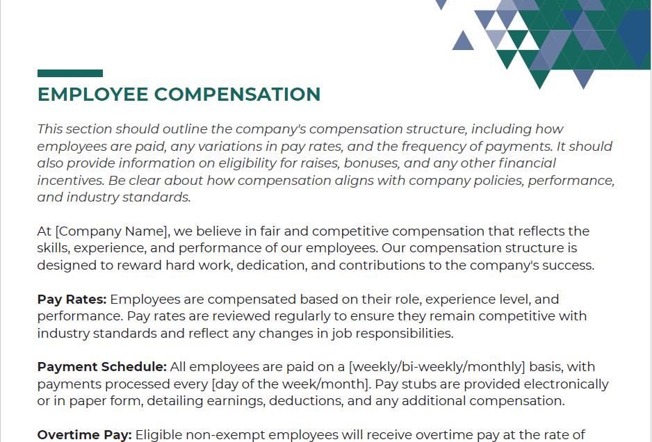 Screenshot 2 | Cleaning Employee Handbook Template