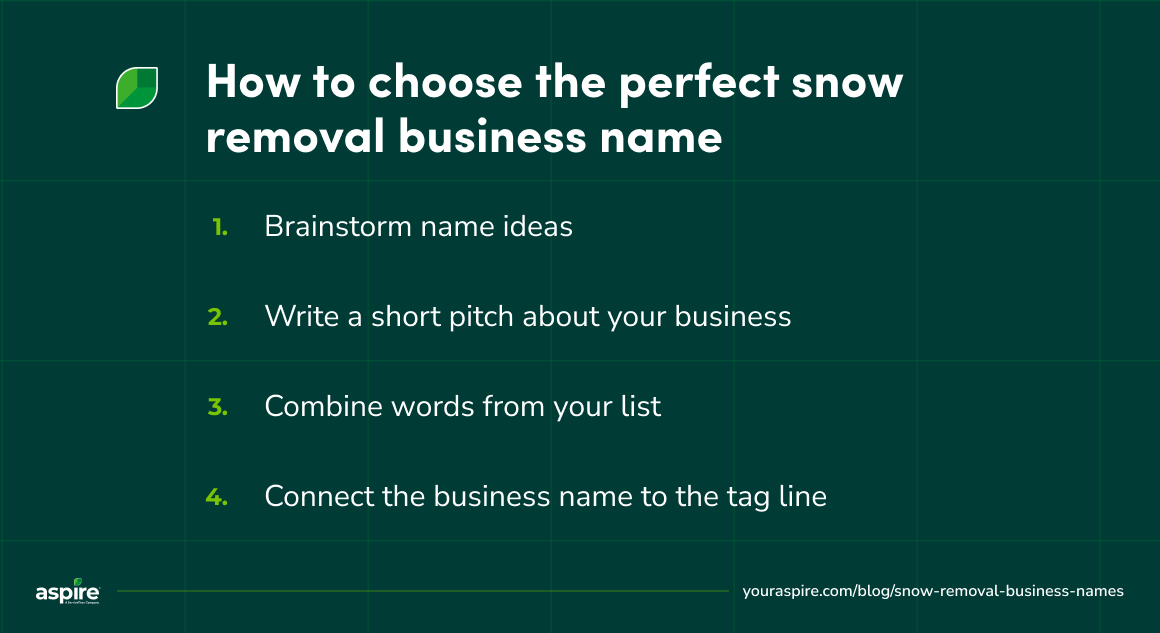 How to choose the perfect snow removal business name