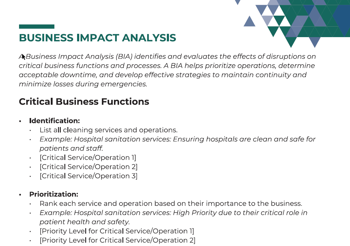 three elements of a business plan