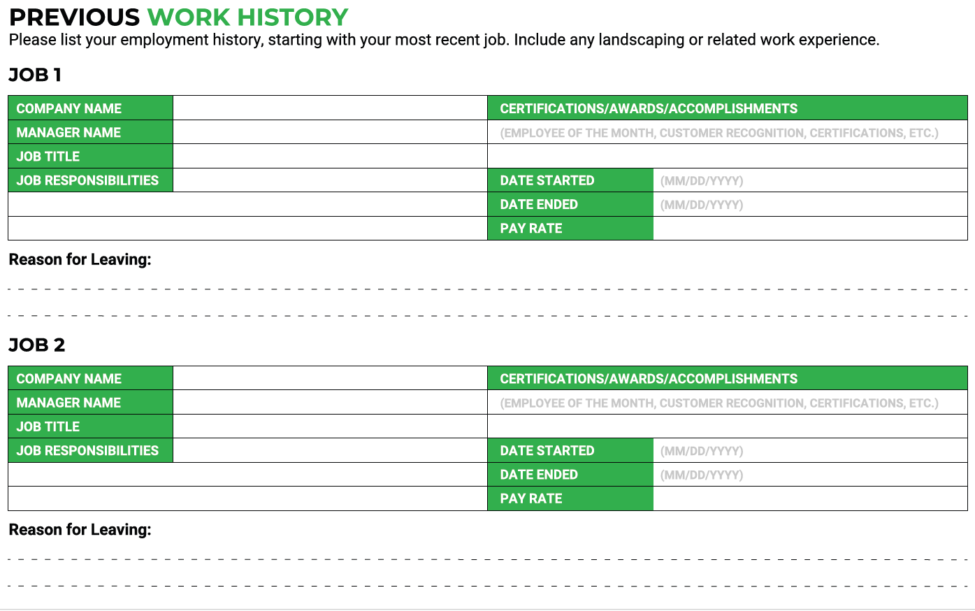 AL MOFU Job Application Template Screenshot 1