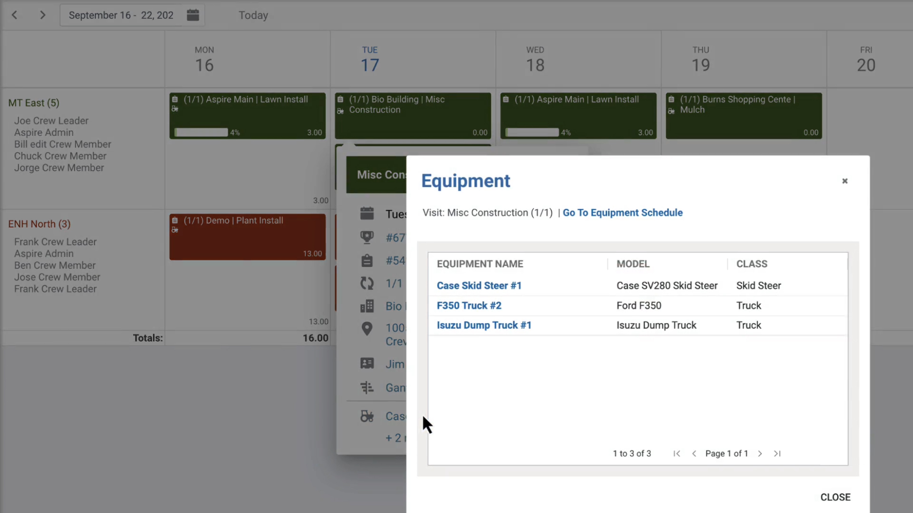 Aspire's Equipment Management