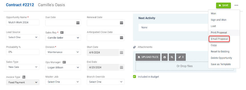Aspire's proposal features
