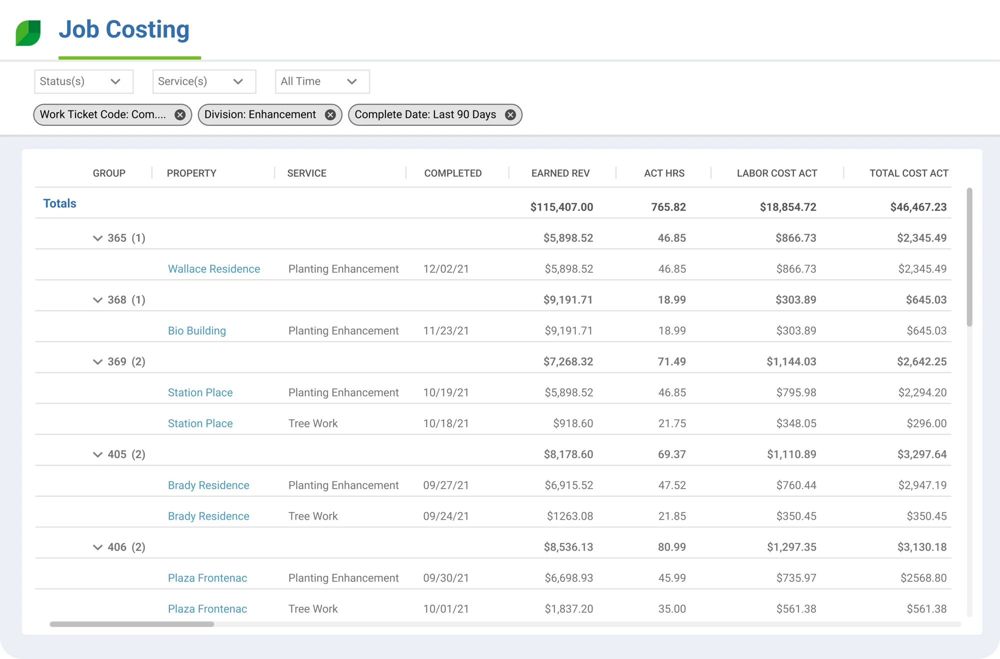 Product Illustration | Job Costing