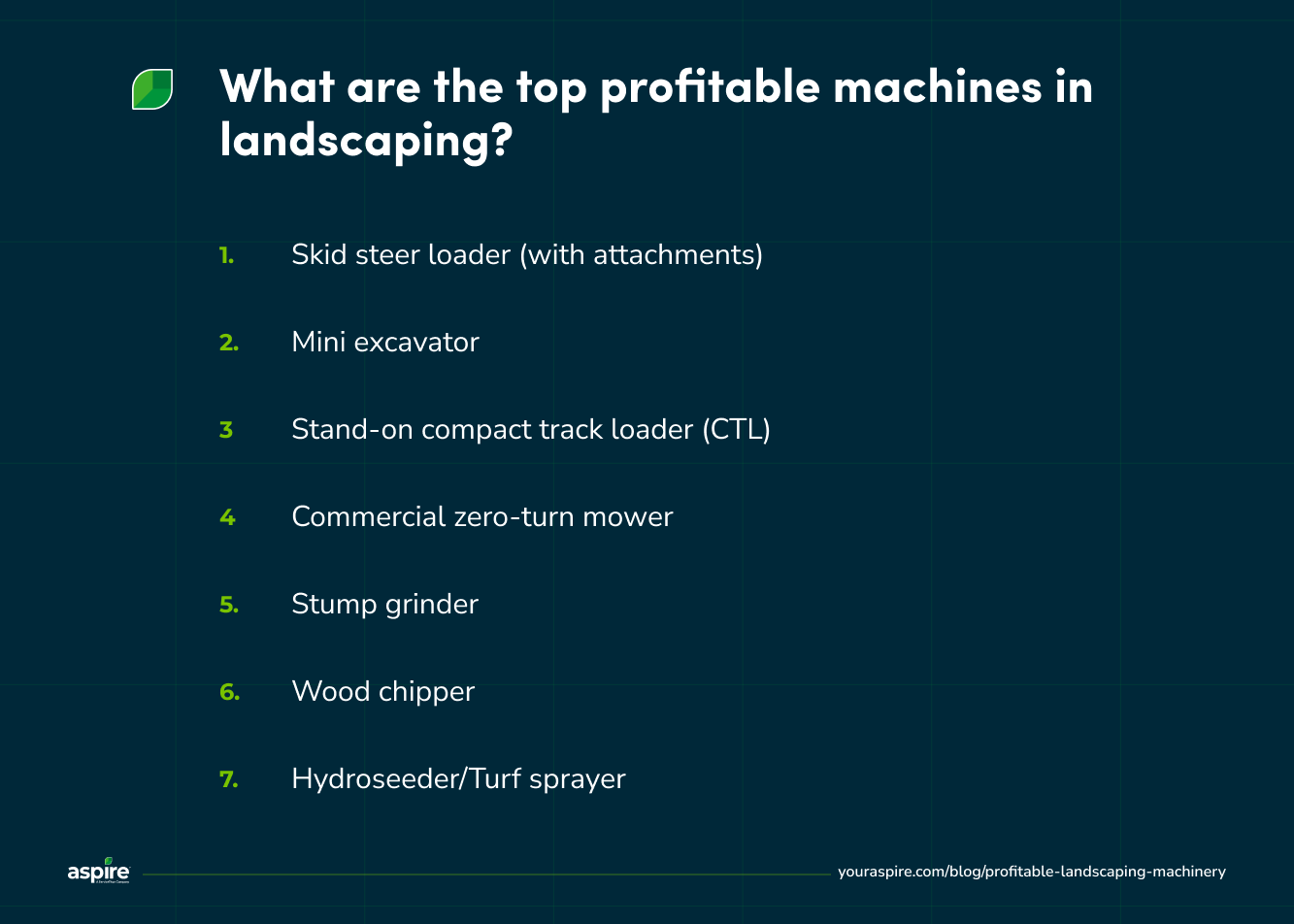 The top money-making machines in landscaping