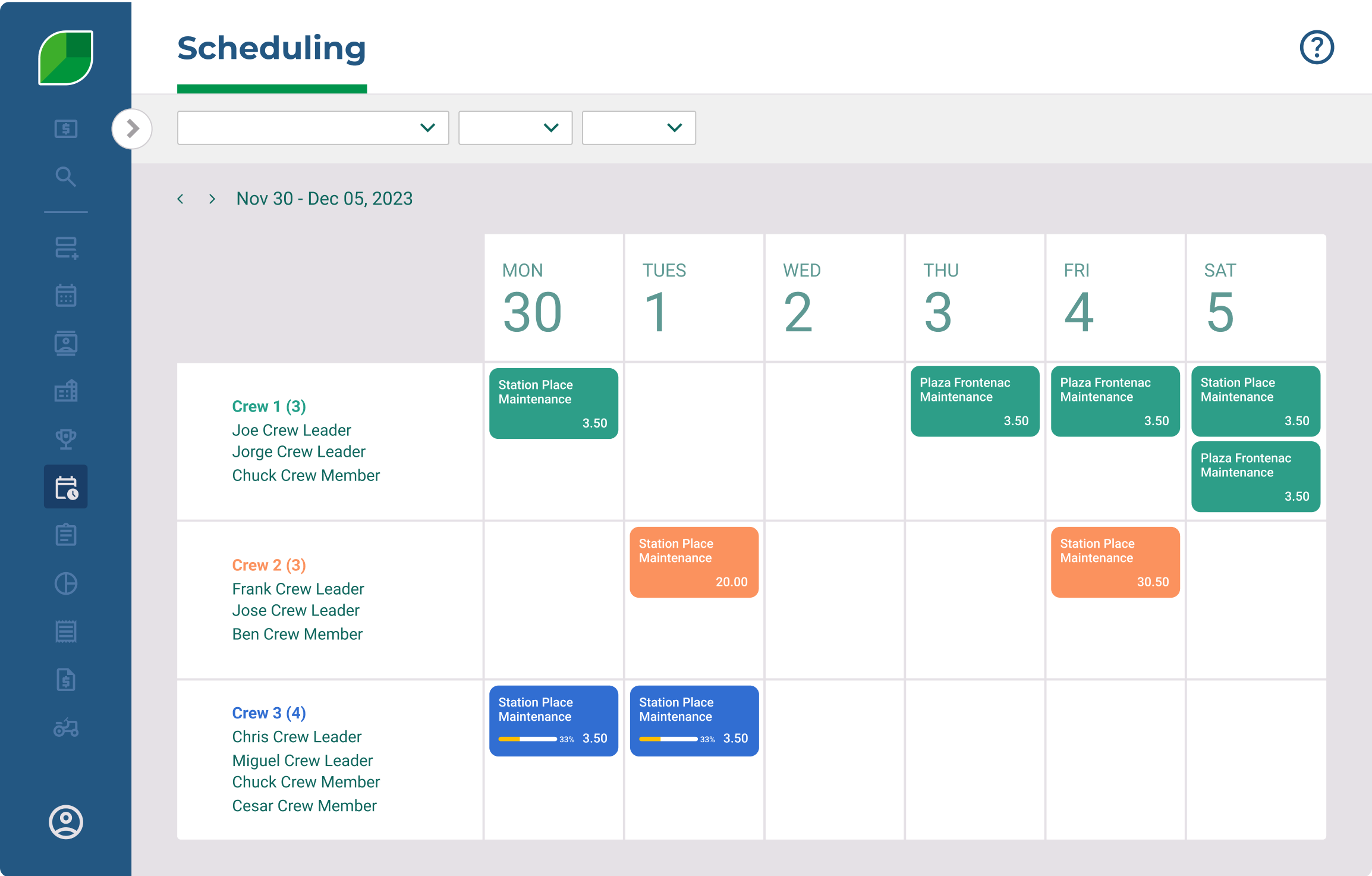 Aspire Crew Scheduling