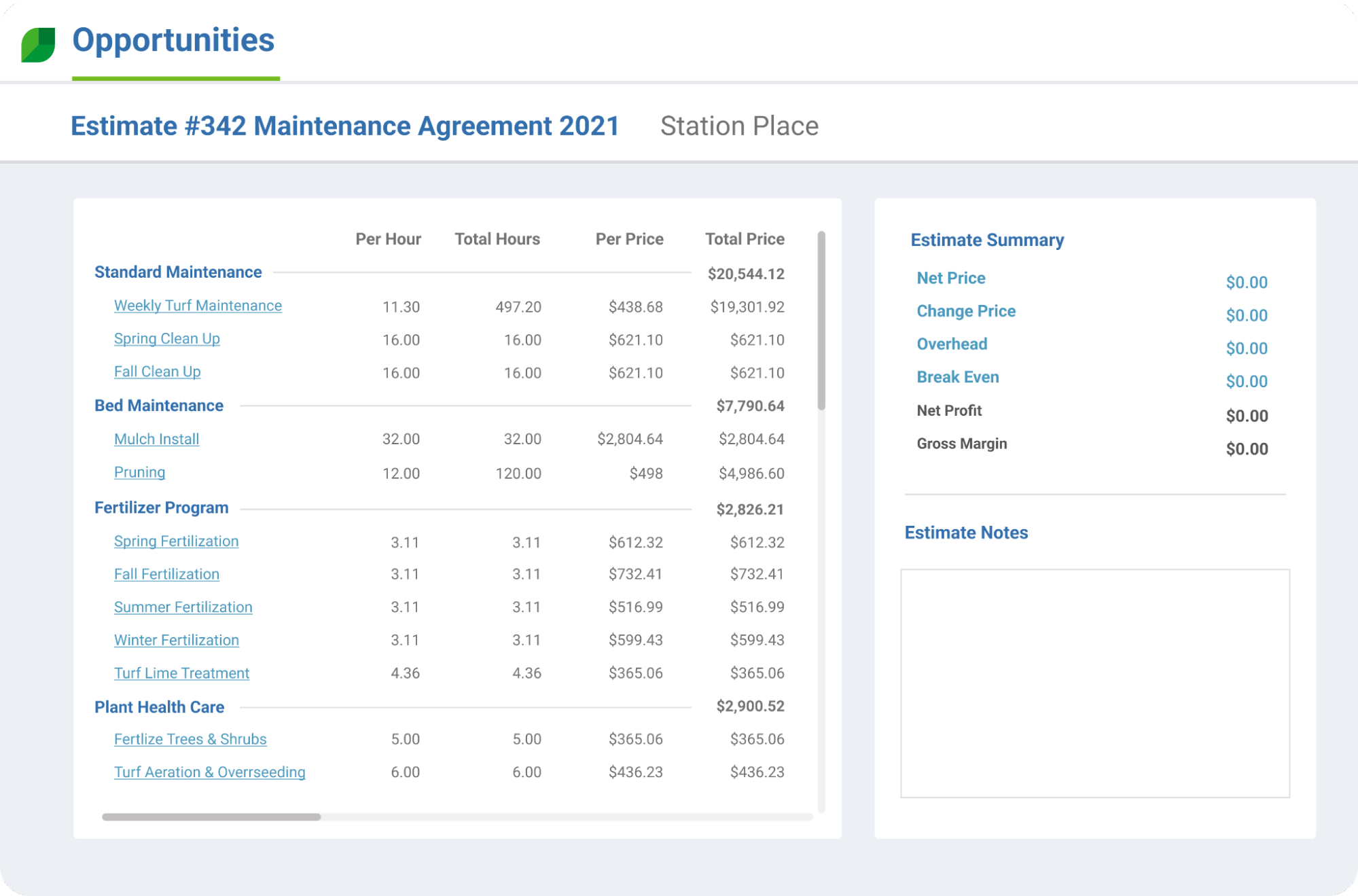 Aspire Estimates