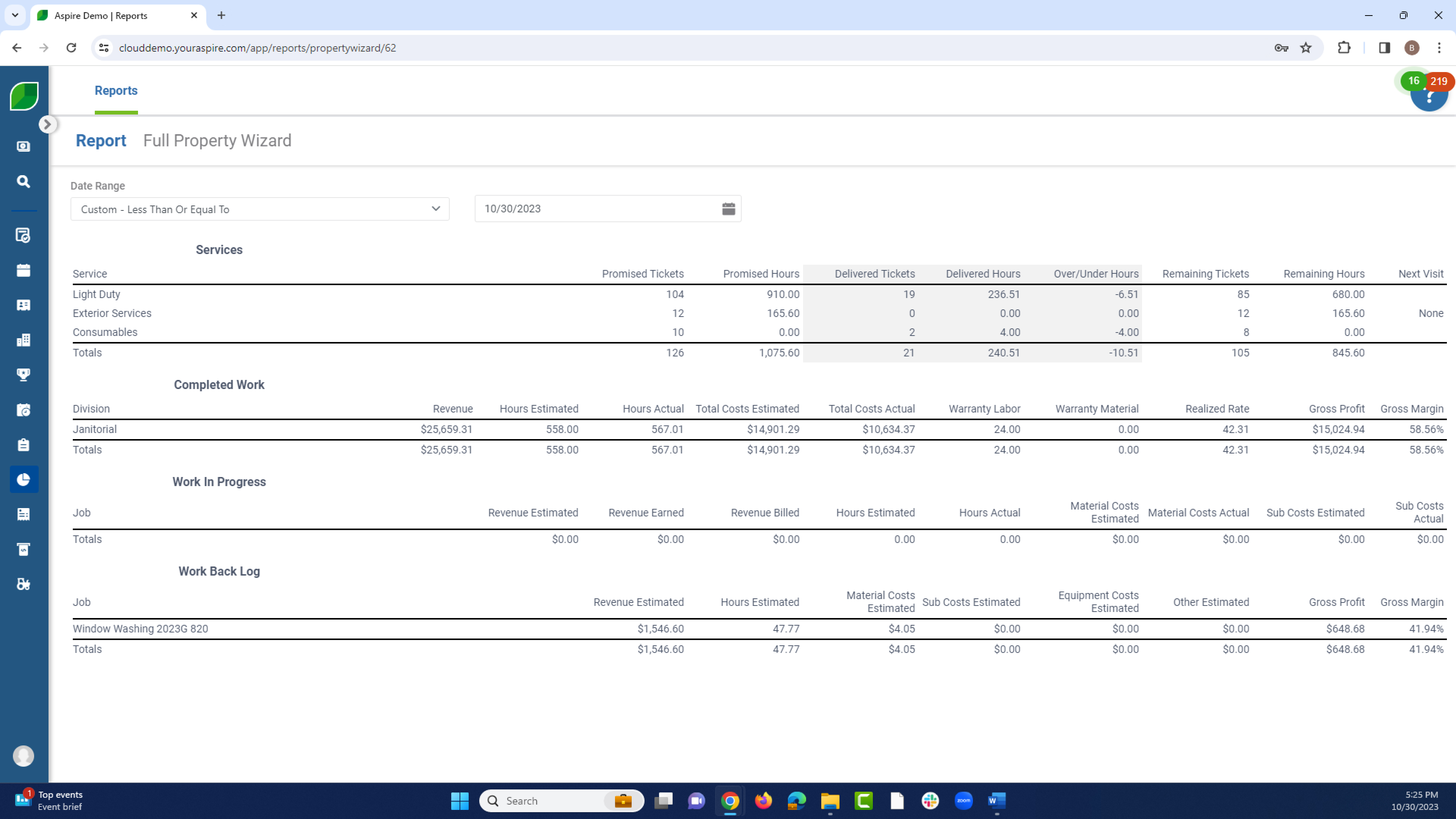 Aspire's CRM features