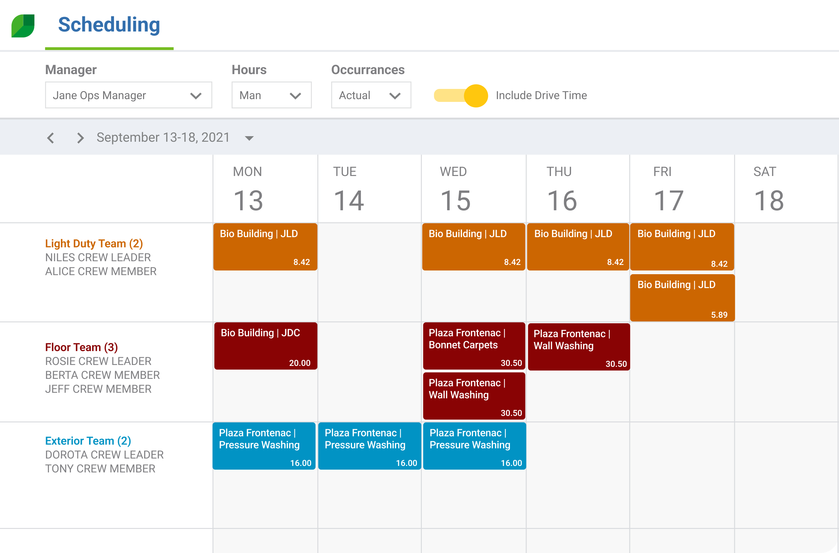 Product | Main | Switchback - Aspire > Scheduling