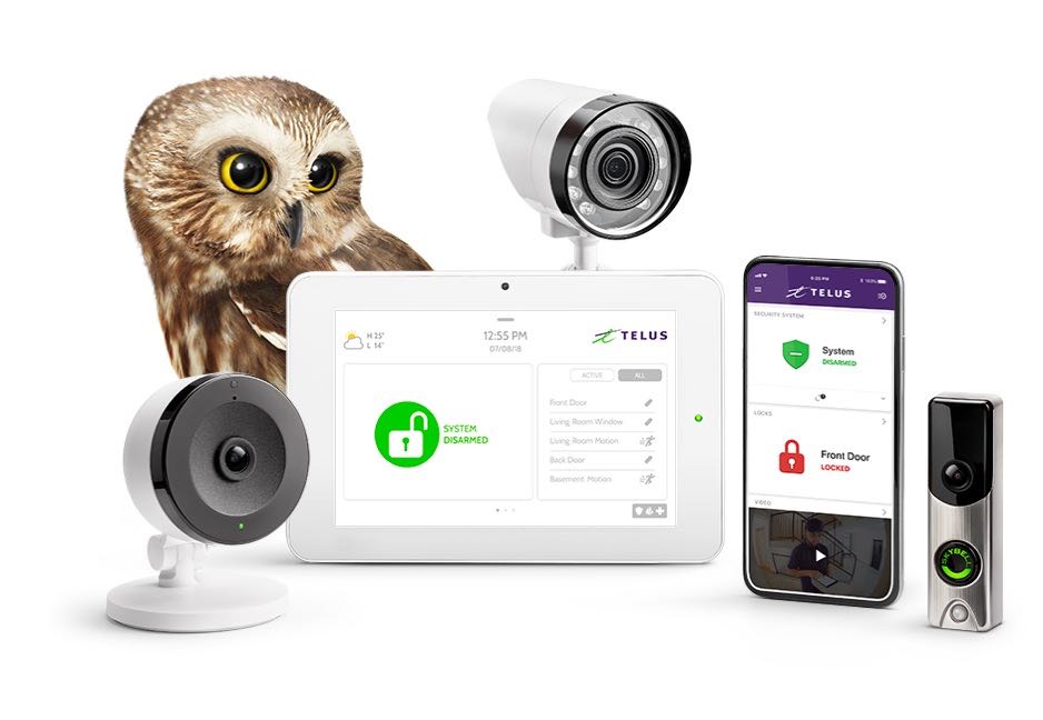 Keep the latest on home security systems. WIFI secure app. Mics Telus.