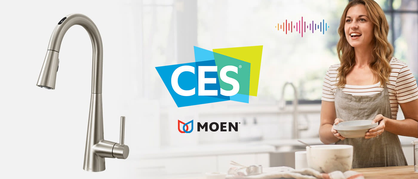 Moen S Voice Enabled Faucet Stars At Ces 2020 Recognized By Wall