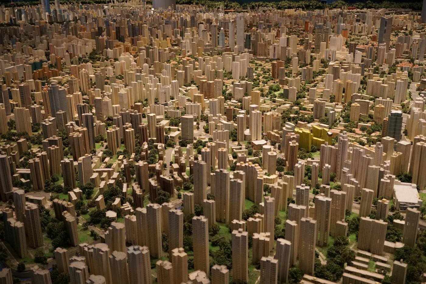 Image of a physical model city