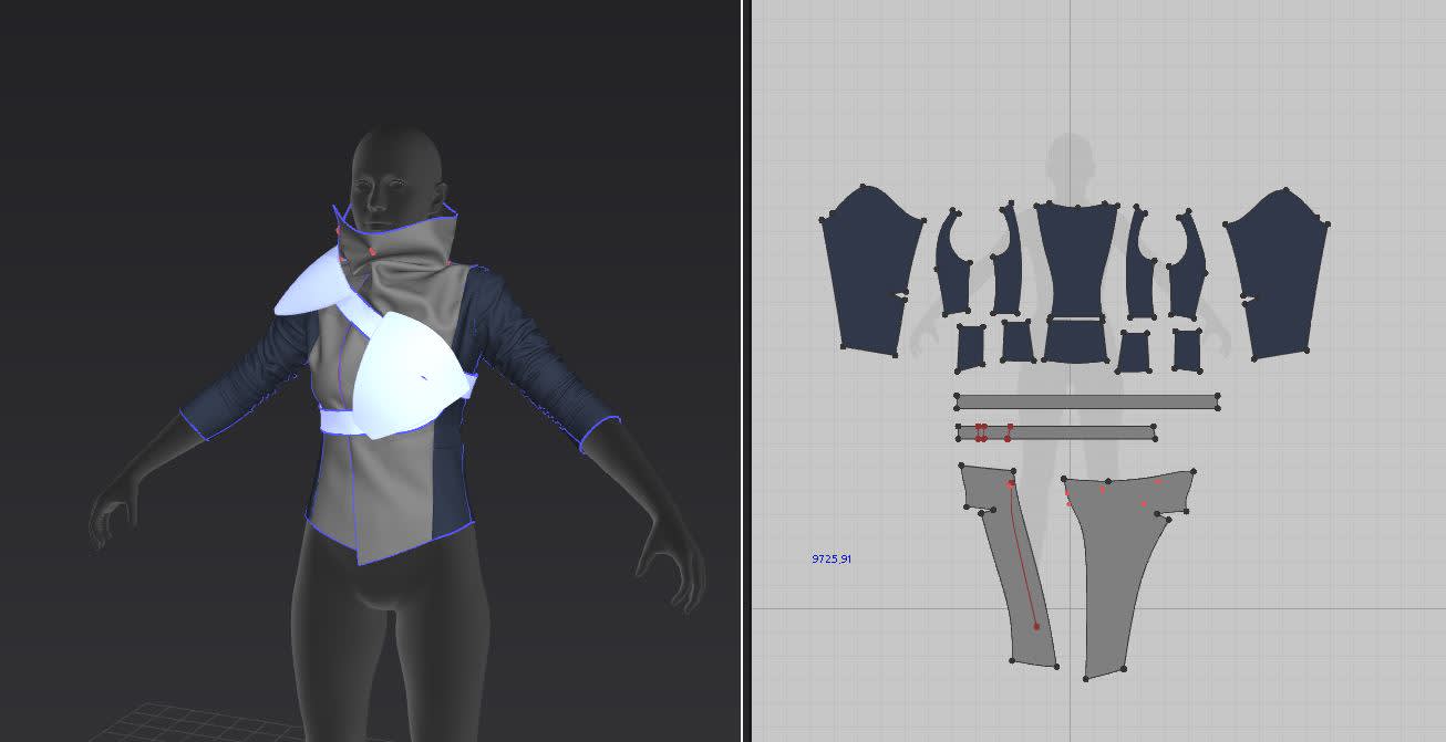 Clothing simulation design