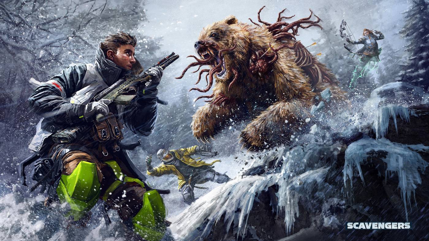 Scavengers Bear Battle