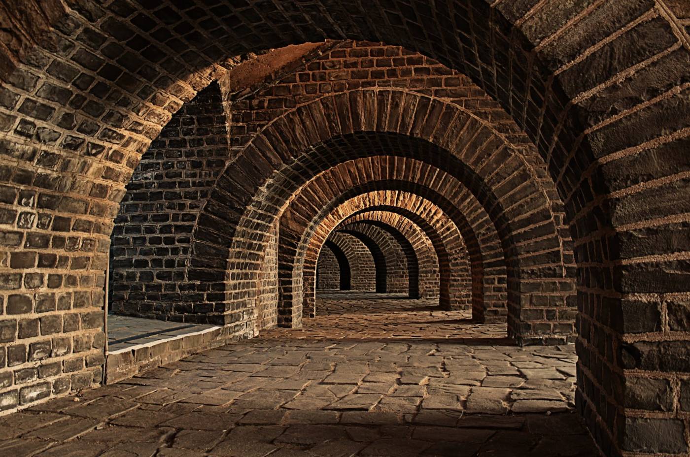 Brick tunnel archway