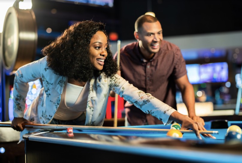 Couple playing Billiards 2