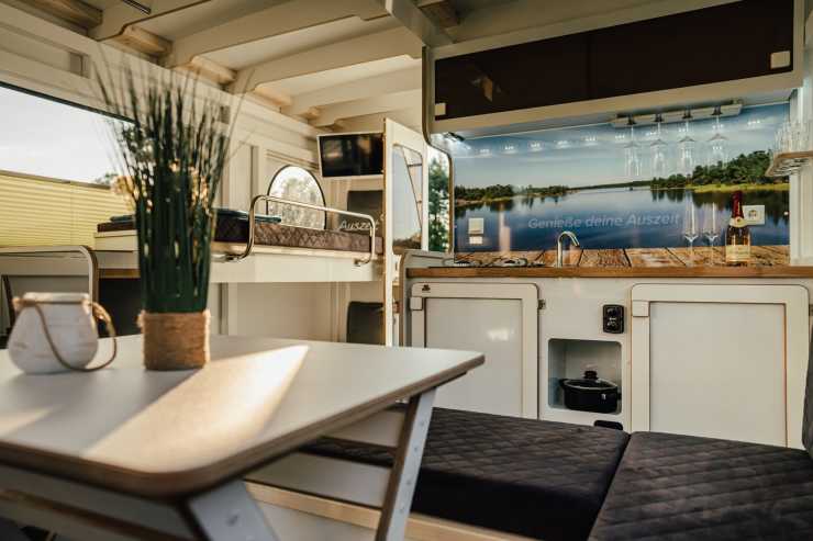 The interior of the houseboat Nemo in Berlin