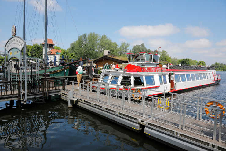 Ship at the pier in Treptow