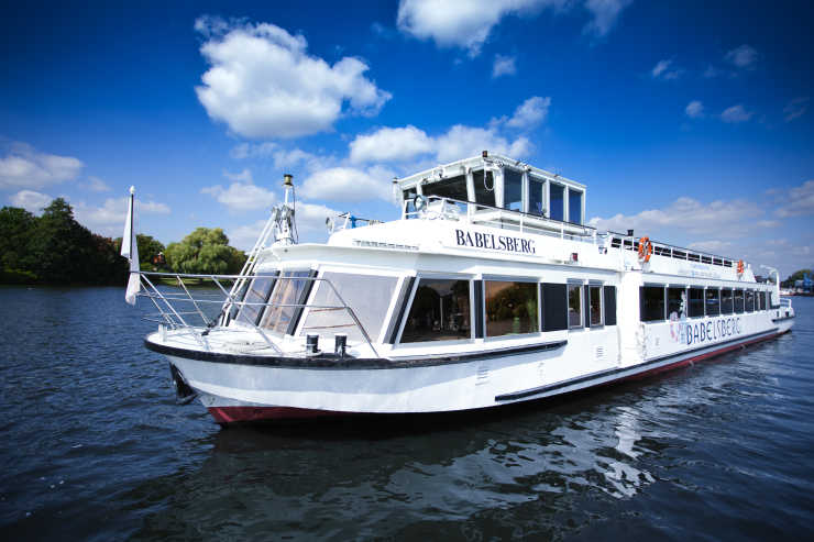 Passenger ship MS Babelsberg on a boat tour to Müggelsee