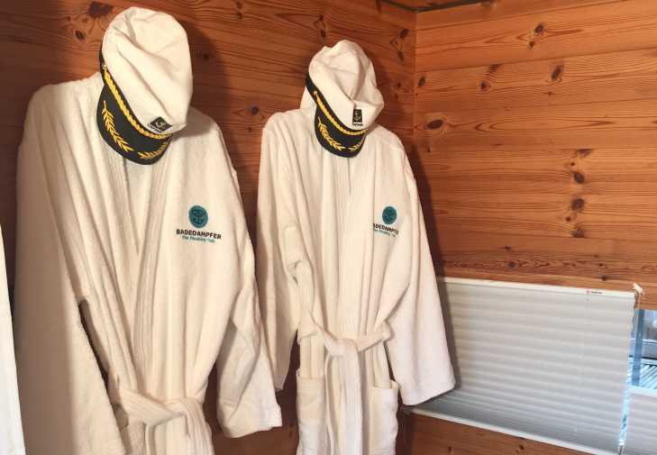 Bathrobes for rent on site