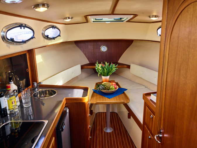 Interior on the houseboat Mona
