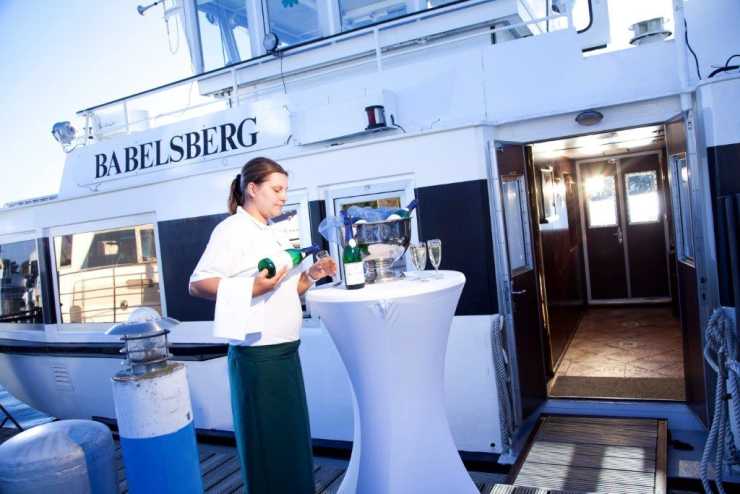 Champagne reception on the ship MS Babelsberg in Köpenick