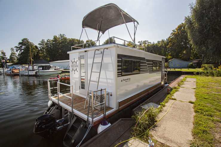 Die Terrasse und das Sonnendeck des Flexmobil 8.0