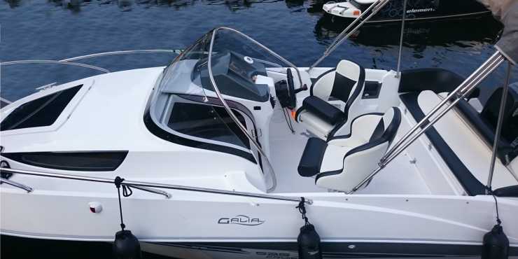 Driver's seat and cockpit of the Galia boat