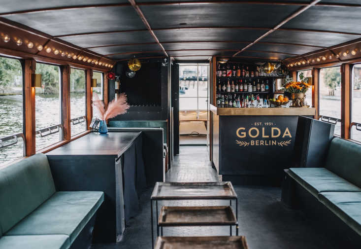 The interior on the party ship Golda in Berlin