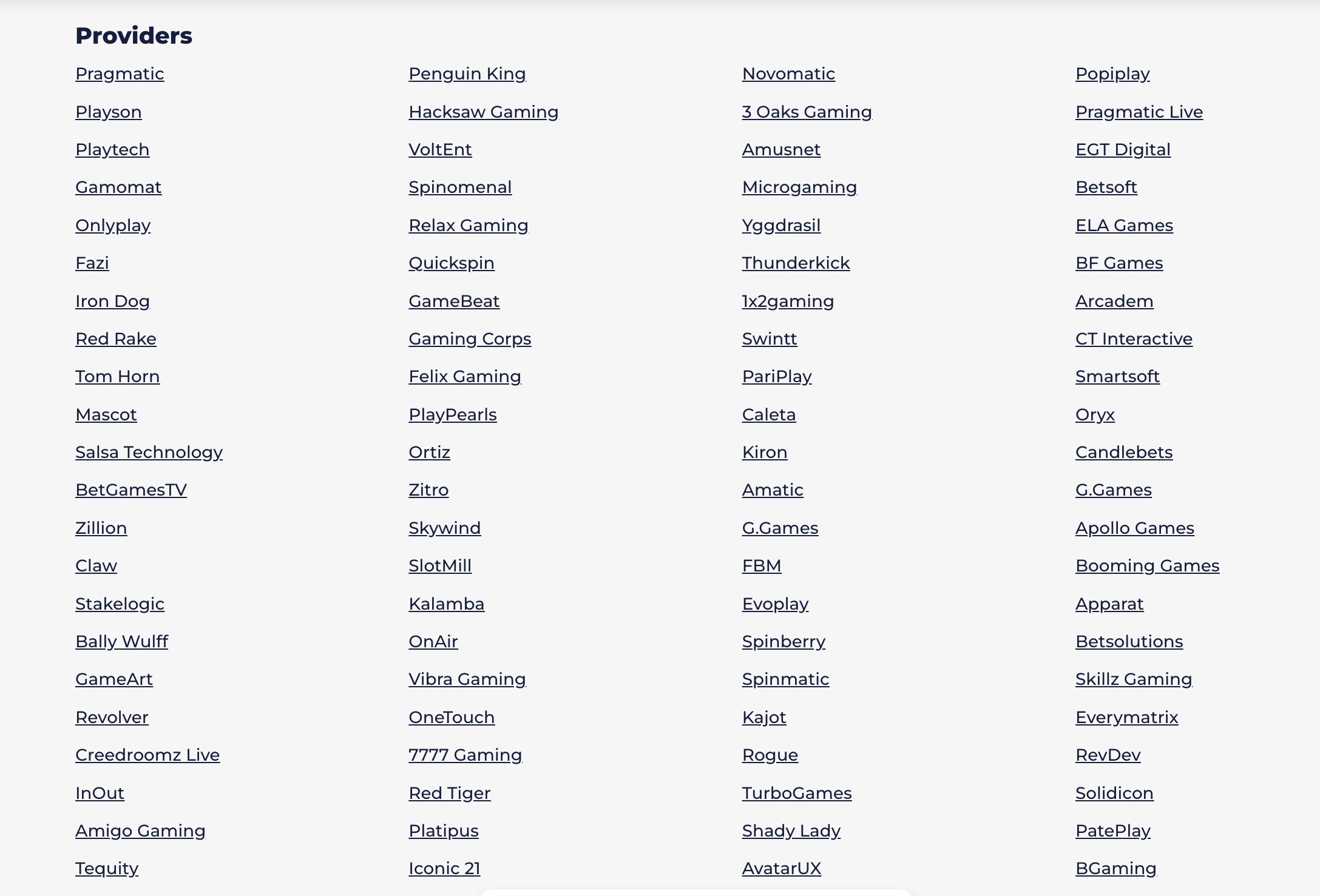 greatwin casino providers