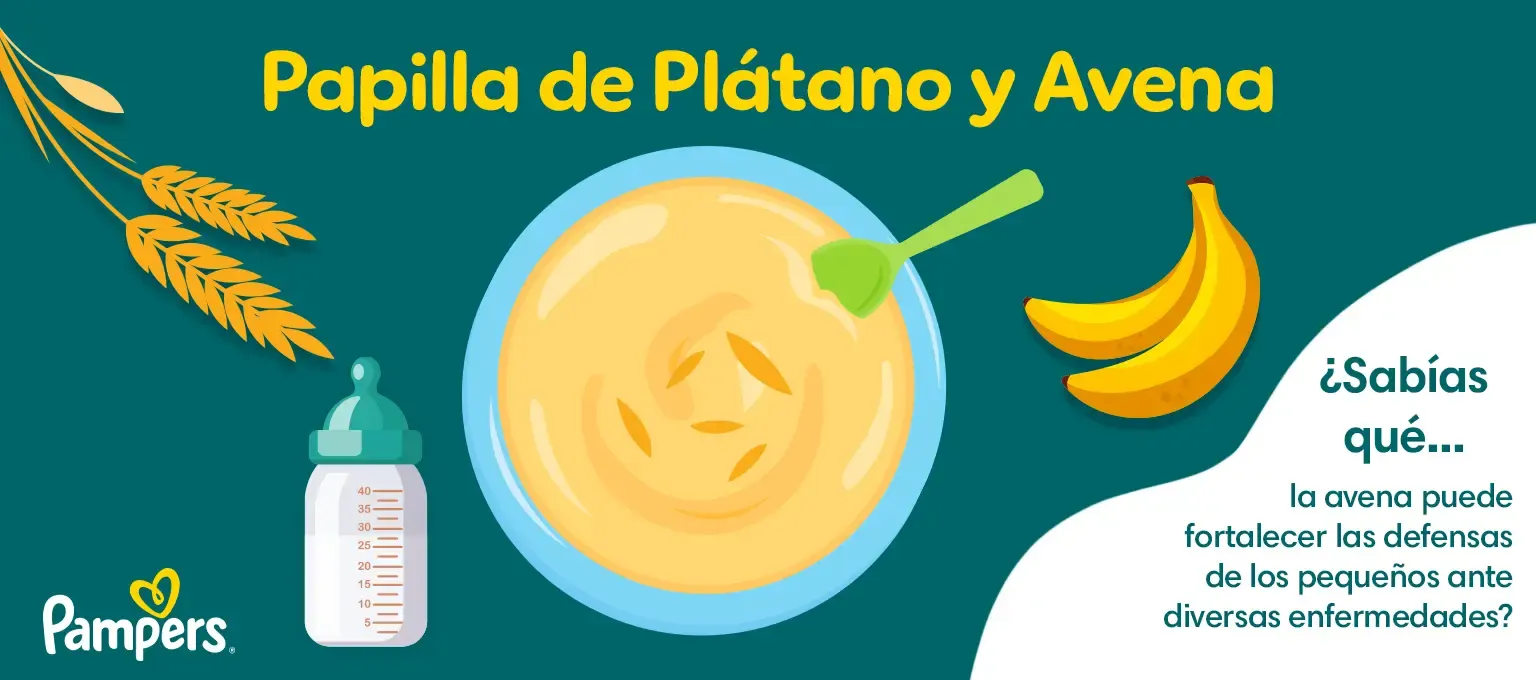 Papilla de Plátano y Avena