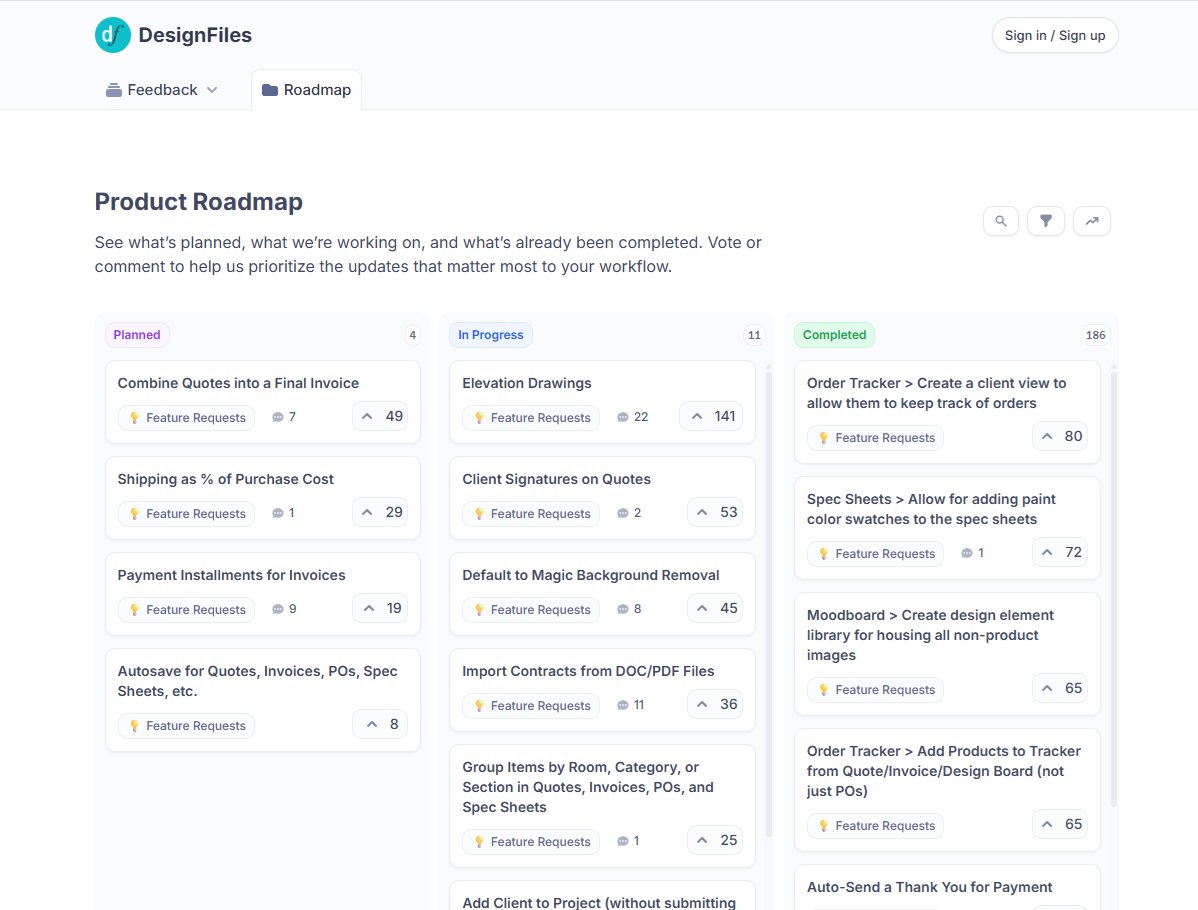 designfiles roadmap