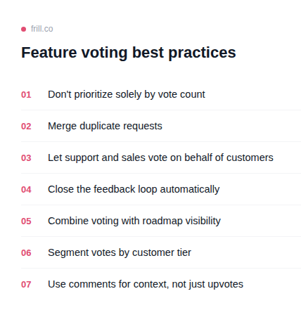 feature voting best practices