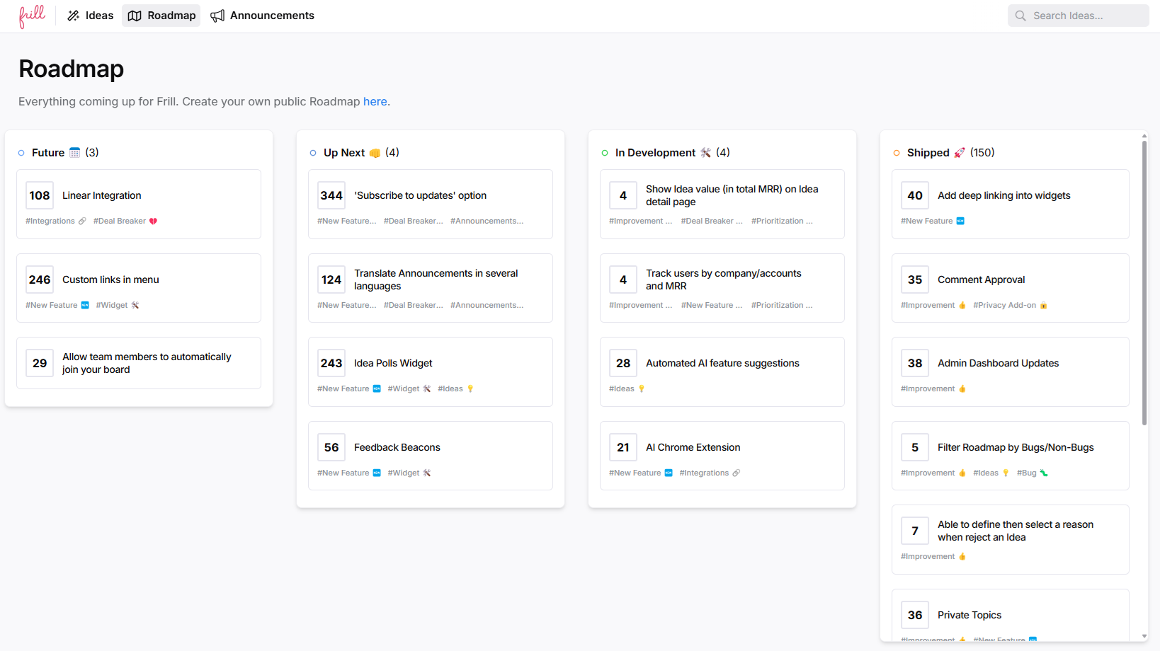 frill-roadmap